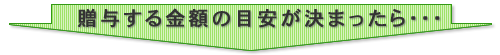 贈与する金額の目安が決まったら